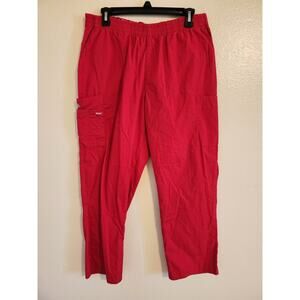 DICKIES Red 8-pocket Scrubs- Size L Petite
